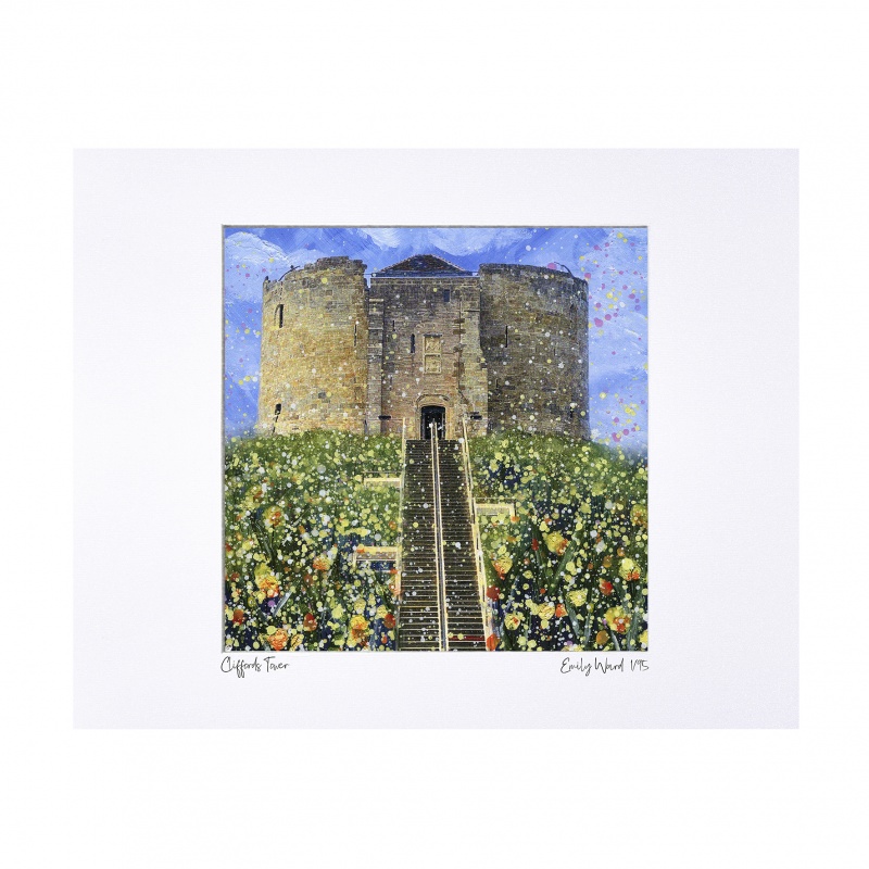 Clifford's Tower Limited Edition Print with Mount